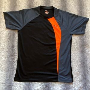 Puma Athletic Tee Mens Medium Black Orange